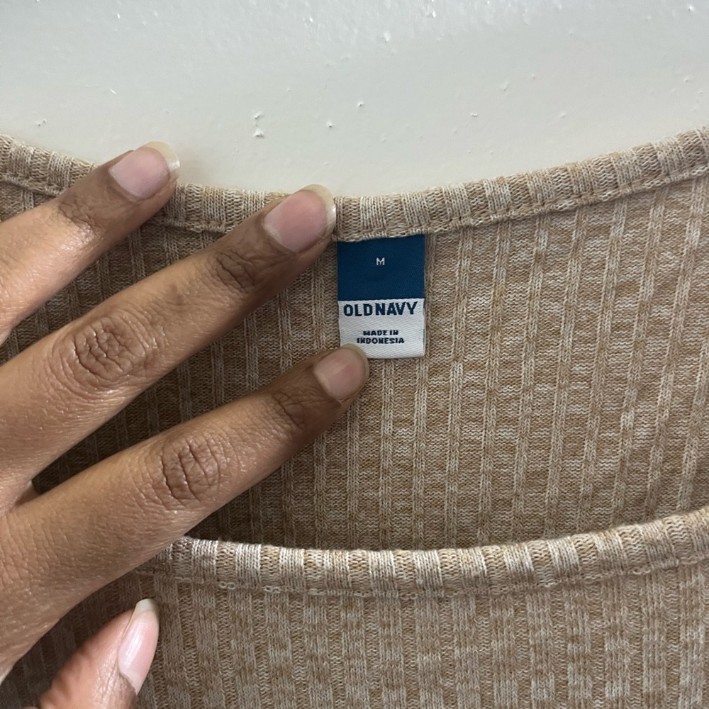 Old Navy Tan Long Sleeve Dress - Picture 3 of 3